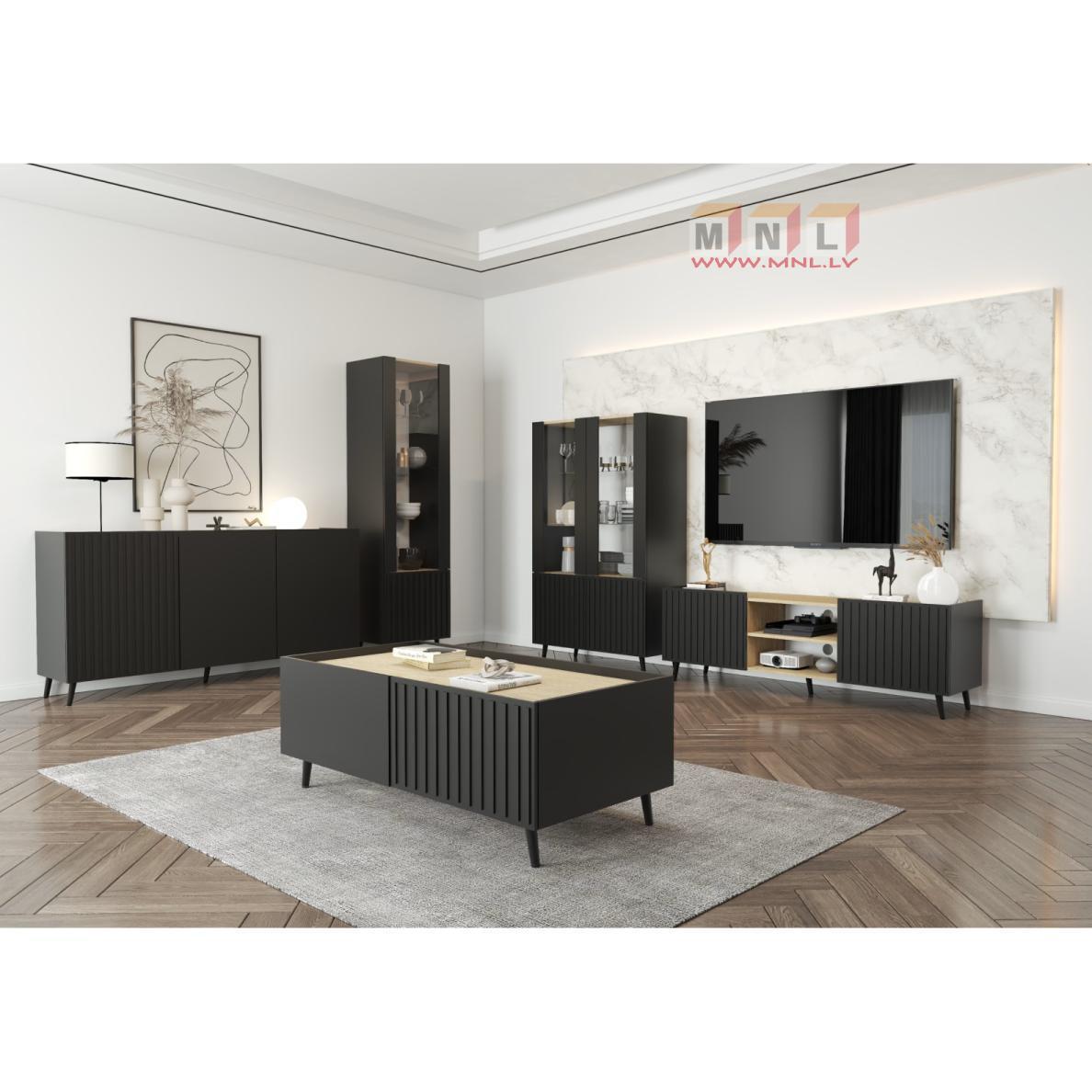 Vitrīna 1D cremona/melns