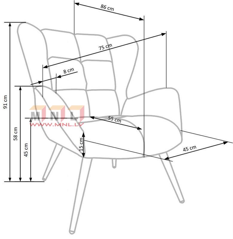 Krēsls TYRION, melns